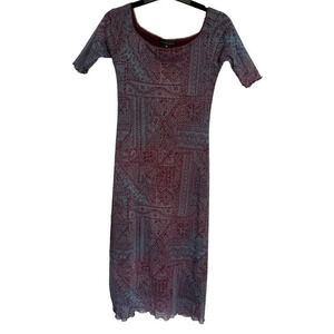 VTG Anthropologie Weston Wear Dress  Size Medium Witchy Whimsigoth Bodycon Mesh